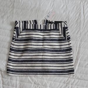 Banana Republic Striped Black and White Women's Skirt